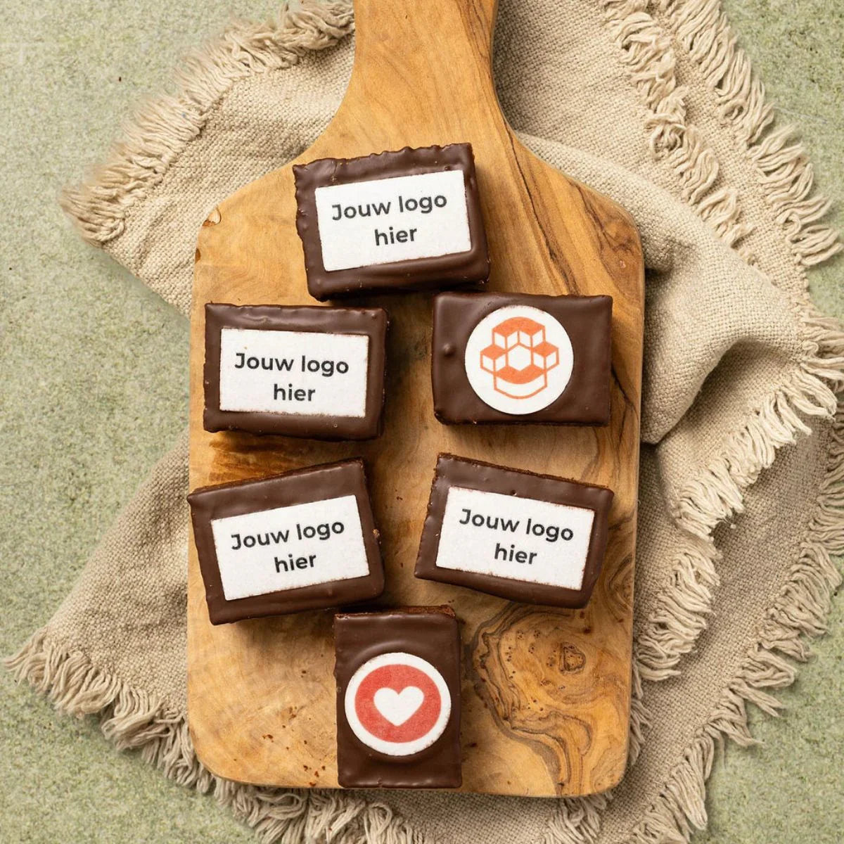 gepersonaliseerde logo brownies