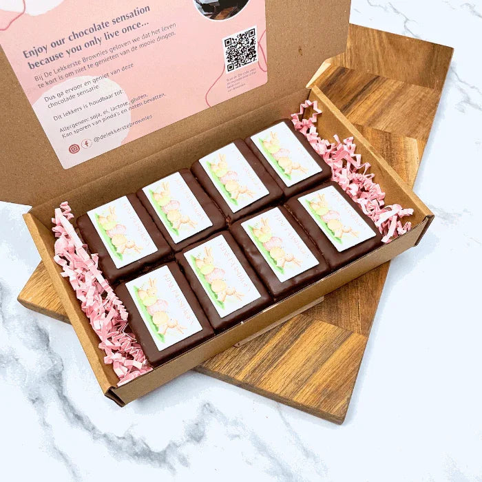 Paasbrownies met logo