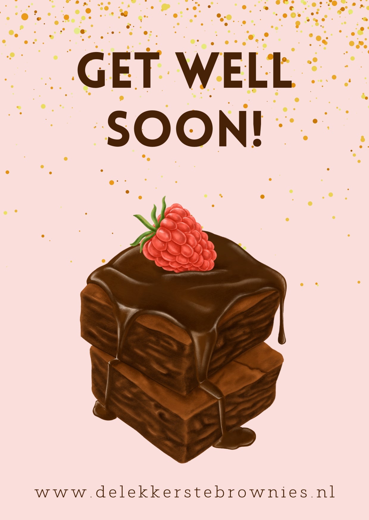 Get well soon wenskaart om bij een beterschapscadeau te voegen