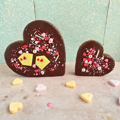 Brownie chocolade hart