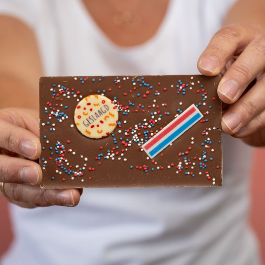 Geslaagd cadeau | Chocoladereep per post