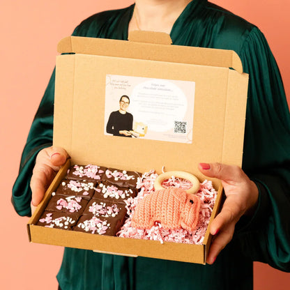 Kraamcadeau | Brownies + rammelaar